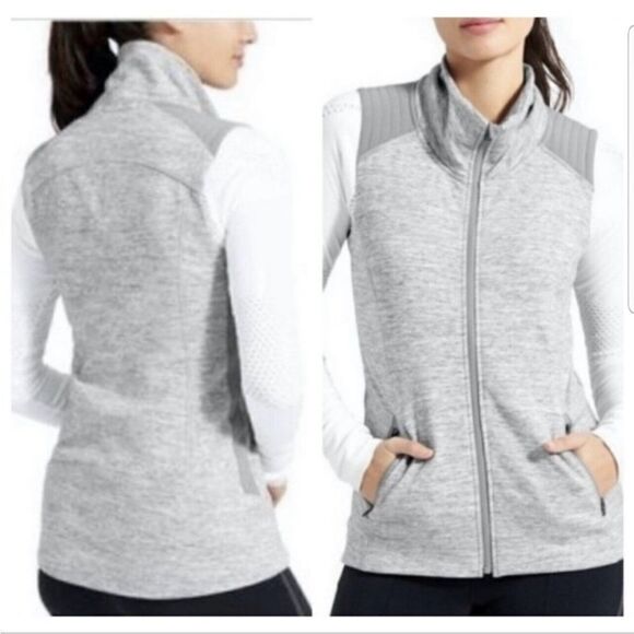 Athleta Womens Stronger Spacedye Workout Vest In Heather Grey Size Small - Picture 1 of 7
